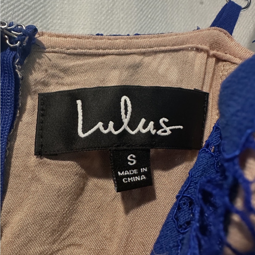 Lulu's Royal Blue Lace Midi Dress - Picture 7 of 11